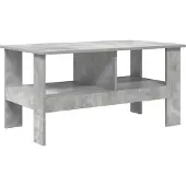 vidaXL Salontafel Beton Grijs 90 x 50 x 45 cm Bewerkt hout