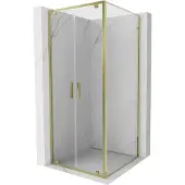 Mexen Exo douchecabine 80 x 80 cm, transparant, goud - 8182-080-080-50-00