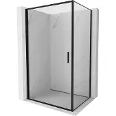 Mexen Exo scharnierende douchecabine 80 x 100 cm, transparant, zwart - 817-080-100-70-00