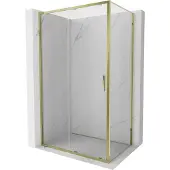 Mexen Exo schuifdouchecabine 145 x 95 cm, transparant, goud - 8151-145-095-50-00