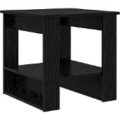 vidaXL Salontafel Zwart Eiken 51 x 50 x 50 cm Bewerkt hout