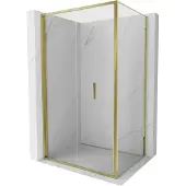 Mexen Exo inklapbare douchecabine 100 x 120 cm, transparant, goud - 816-100-120-50-00