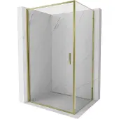 Mexen Exo douchecabine klapdeur 70 x 75 cm, transparant, goud - 817-070-075-50-00