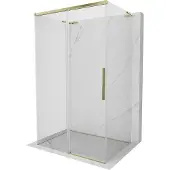 Mexen Rox-3S L driedelige schuifdouchecabine 115 x 95 , transparant, goud - 8C2L-115-095-50-00-3S