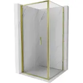 Mexen Exo opvouwbare douchecabine 110 x 110 , transparant, goud - 816-110-110-50-00