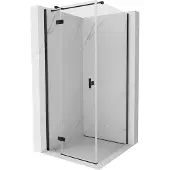 Mexen Mist-H T draaideur-douchecabine links 85 x 85 , transparant, zwart - 8A5T-085-085-70-00-L