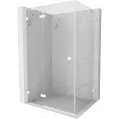 Mexen Lunar douchecabine scharnierend links 100 x 90 , transparant, wit - 834-100-090-20-00-L
