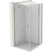 Mexen Mist-H T draaideur-douchecabine links 110 x 110 , transparant, goud - 8A5T-110-110-50-00-L
