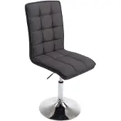 CLP Essstoel Peking V2, bekleed met stof, draaibaar en met hoogteverstelling, donkergrijs