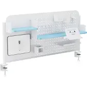 En.casa Bureauorganizer 'Sauda', 114 x 68 cm, inklusief accessoires. Klemhouder, staal, wit/blauw