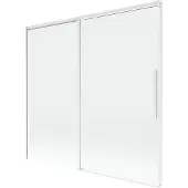 Mexen Rox badwand 2-delig schuifbaar 170 x 150 , transparant, wit - 8C9-170-001-20-00