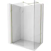 Mexen Kioto-X inloopdouchewand 160 x 90 , transparant 10 mm, goud - 800-160-202-50-00-090-X