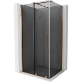 Mexen Velar schuifdouchecabine 110 x 90 , grafiet, geborsteld koper - 871-110-090-41-65