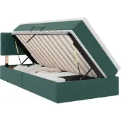 vidaXL Opbergbed met matras Donkergroen 100 x 200 cm Fluweel