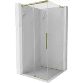 Mexen Rox L douchecabine schuifdeur 100 x 100 , transparant, goud - 8C2L-100-100-50-00
