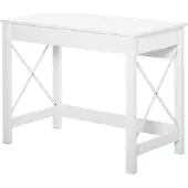 HOMCOM Schrijftafel - Spaanplaat - 105x50x76cm - Wit
