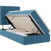 vidaXL Opslag bed met matras Donkerblauw 100 x 200 cm Fluweel