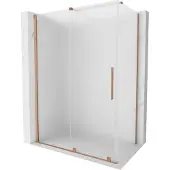 Mexen Velar schuifdouchecabine 140 x 75 , matglas, geborsteld koper - 871-140-075-31-65