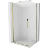 Mexen Velar schuifdouchecabine 90 x 70 , matglas, goud - 871-090-070-31-50