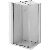 Mexen Velar schuifbare douchecabine 100 x 80 , transparant, gun metal - 871-100-080-01-95