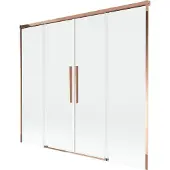 Mexen Rox badwand 2-delig schuifbaar 170 x 150 , transparant, roségoud - 8C9-170-002-60-00
