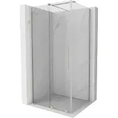 Mexen Velar schuifdouchecabine 90 x 75 , transparant, geborsteld nikkel - 871-090-075-01-97