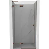 Mexen Lunar L douchedeur scharnierend links 100 , transparant, roze goud - 834L-100-000-60-00-L