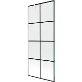 Mexen Next enkelvoudig douchepaneel 80 x 150 , zwart raster, wit - 895-080-000-00-77-20