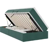 vidaXL Opbergbed met matras Donkergroen 100 x 200 cm Fluweel