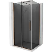 Mexen Velar schuifdouchecabine 110 x 75 , grafiet, roze goud - 871-110-075-41-60