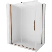 Mexen Velar schuifdouchecabine 150 x 70 , ijs, roze goud - 871-150-070-31-60