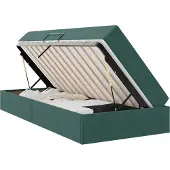 vidaXL Opbergbed met matras Donkergroen 100 x 200 cm Fluweel