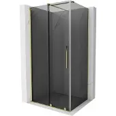 Mexen Velar schuifdouchecabine 110 x 90 , grafiet, goud - 871-110-090-41-50