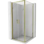 Mexen Exo draaideur doucheruimte 70 x 70 cm, transparant, goud - 814-070-070-50-00