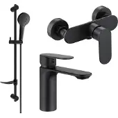 Mexen Milo DF05 doucheset, zwart - 71304DF05-70