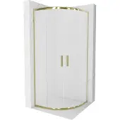 Mexen Rio halfronde douchecabine 70 x 70 , mat, goud - 863-070-070-50-30