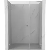 Mexen Lunar-B draaideur douche links 125 , transparant, geborsteld nikkel - 832S-125-050-97-00-L