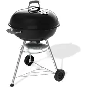 Weber Compact Kettle - Houtskoolbarbecue - Ø 57 cm - Zwart - 2 Duurzame wielen