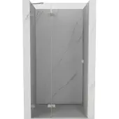 Mexen Lunar scharnierende douchedeur links 120 , transparant, geborsteld nikkel - 834-120-000-97-00-L