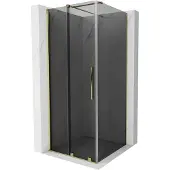 Mexen Velar douchecabine schuifdeur 120 x 120 , grafiet, goud - 871-120-120-41-50