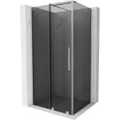 Mexen Velar schuifdouchecabine 120 x 100 , grafiet, geborsteld nikkel - 871-120-100-41-97