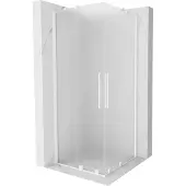 Mexen Velar Duo schuifdouchecabine 90 x 90 , melkglas, wit - 871-090-090-32-20