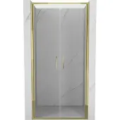 Mexen Exo dubbele openslaande douchedeur 90 , transparant, goud - 814-090-000-50-00