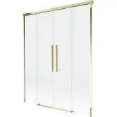 Mexen Rox badwand 2-delige schuifbare 140 x 150 , transparant, goud - 8C9-140-002-50-00