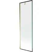 Mexen Next badwand eenvleugelig 60 x 150 , zwart frame, goud - 895-060-000-00-70-50