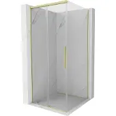 Mexen Rox douchecabine schuifdeur 100 x 100 cm, transparant, goud - 8C2-100-100-50-00