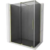 Mexen Velar schuifdouchecabine 150 x 90 , grafiet, geborsteld goud - 871-150-090-41-55