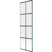 Mexen Next 1-vleugelige badscherm 60 x 150 , zwart raster, wit - 895-060-000-00-77-20