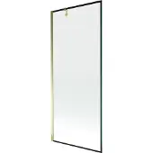 Mexen Next enkelvleugelig douchewand 80 x 150 , zwart frame, goud - 895-080-000-00-70-50