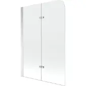 Mexen Felix badscherm 2-delig 80 x 140 , transparant, chroom - 890-080-002-01-00